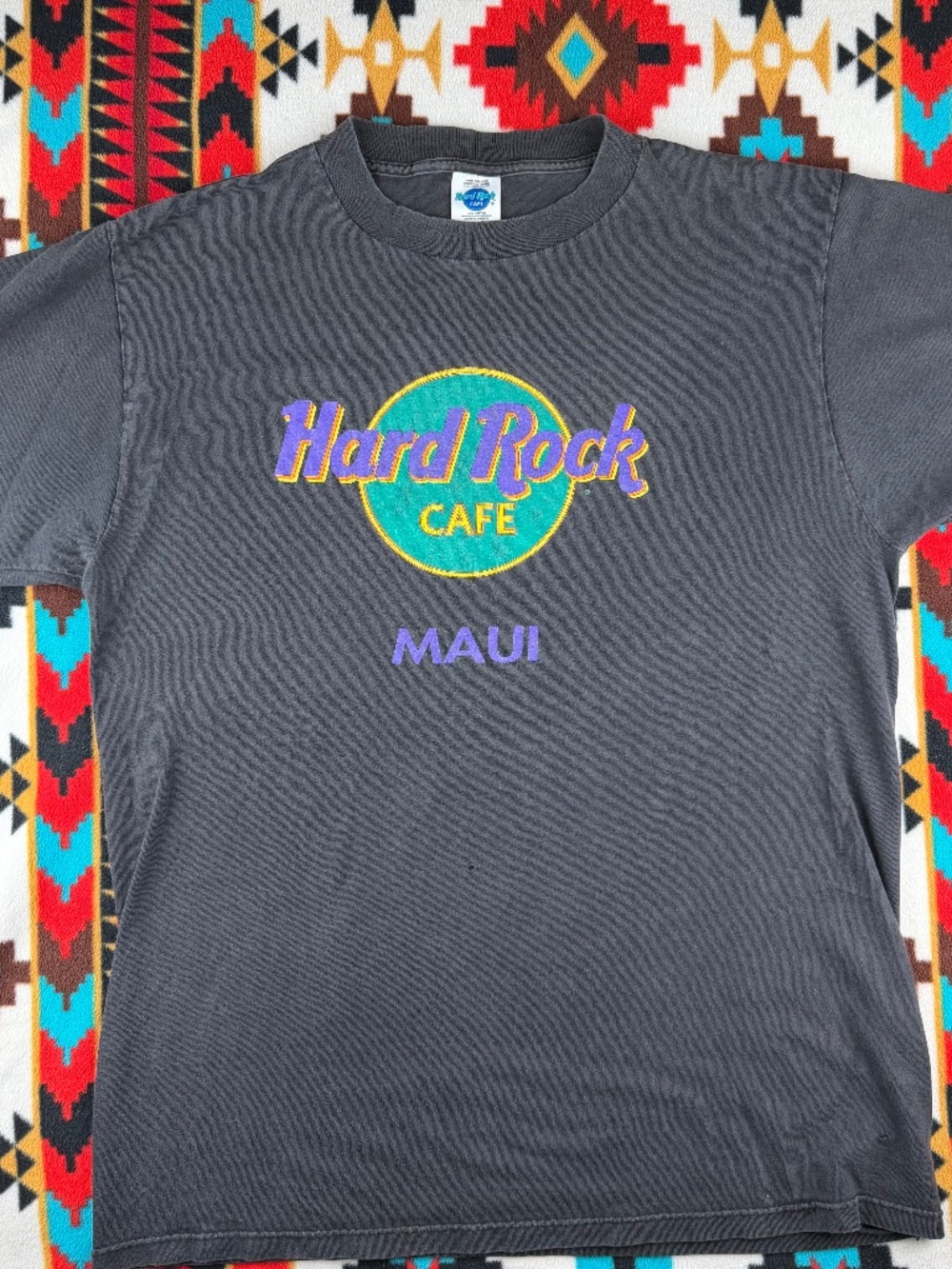 Vintage Hard Rock Cafe Maui T Shirt USA Made Single Stitch 90s Gray Large